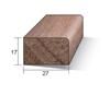 Meranti glaslat type - wit gegrond 17x27x4600 mm